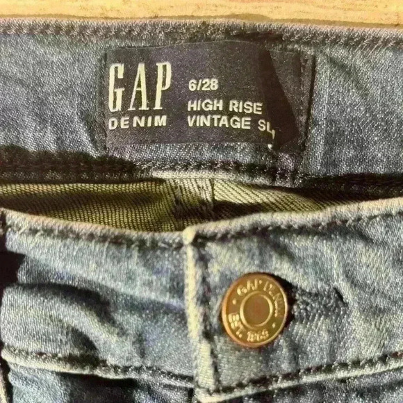 GAP High Rise Vintage Slim denim jeans Women’s Size 6/28 - Picture 4 of 4